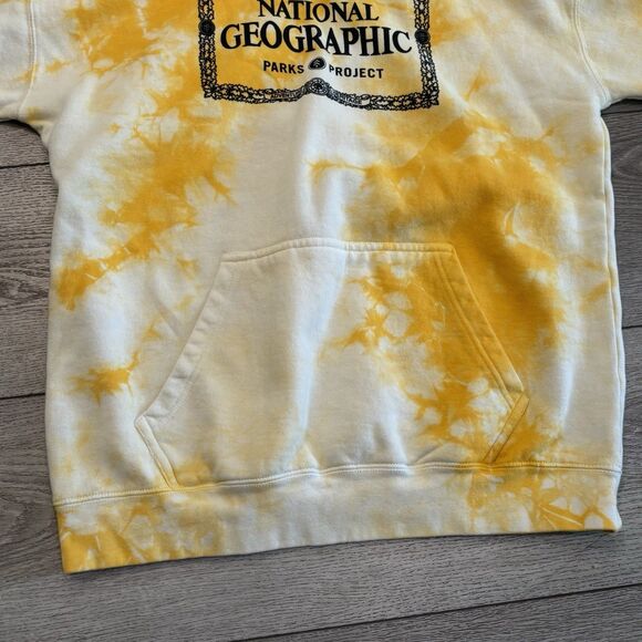 National Geographic Parks Project Medium Yellow Tie Dye Pullover Hoodie Outdoors - Picture 4 of 6